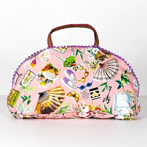 バッグ TUNIC タフタ転写プリント タウンウォークのランジュBag ピンク 17439-A