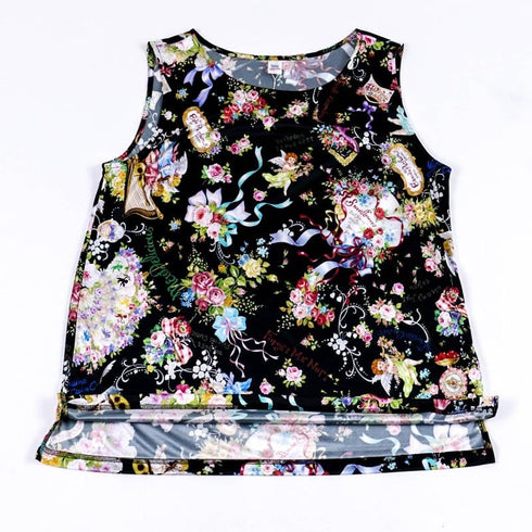 シャツ TUNIC ビスコラピア*ラブリーシーズン ノースリーブシャツ クロ 8339-C