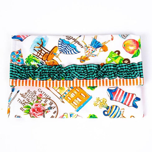 ケース TUNIC タフタ転写プリント エスパーニャバケーションのスリムケース シロ 17415-A