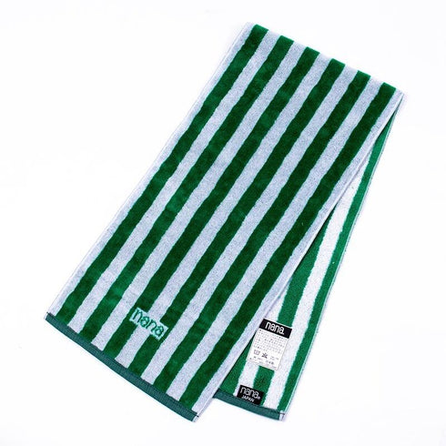 タオル 横浜ナナ 湘南ナナ NANA フェイスタオル ハーフ ストライプ シログリーン nn-fth34-B