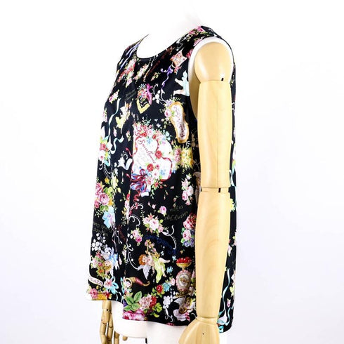 シャツ TUNIC ビスコラピア*ラブリーシーズン ノースリーブシャツ クロ 8339-C