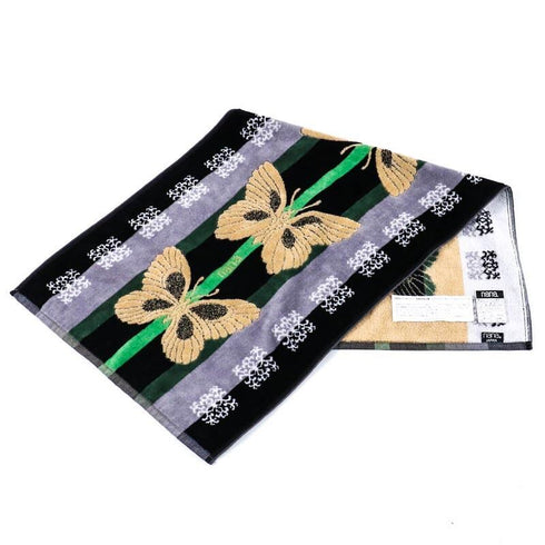 タオル 横浜ナナ NANA フェイスタオル B蝶 クロ nn-ft2