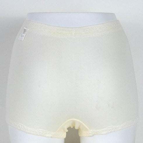ショーツ テフテフ まいてふてふ ふわふわコットン ショーツ1分丈(アウトゴム)オフホワイト サイズL TF-AP01L-A