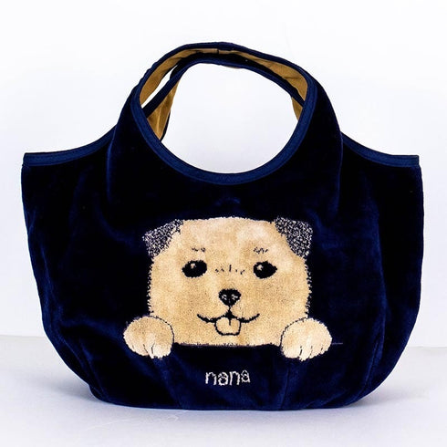バッグ 横浜ナナ 湘南ナナ NANA Kバッグ 柴犬 紺ベージュ nn-k48A
