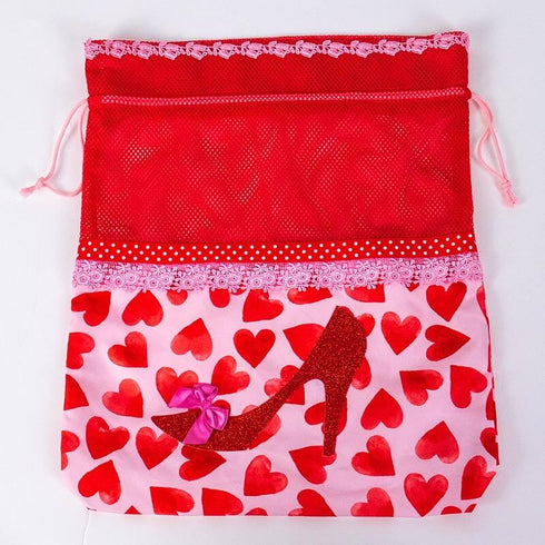 ポーチ TUNIC タフタ転写プリント+綿プリント サボテンハートのヒール巾着 ハート 18158-B