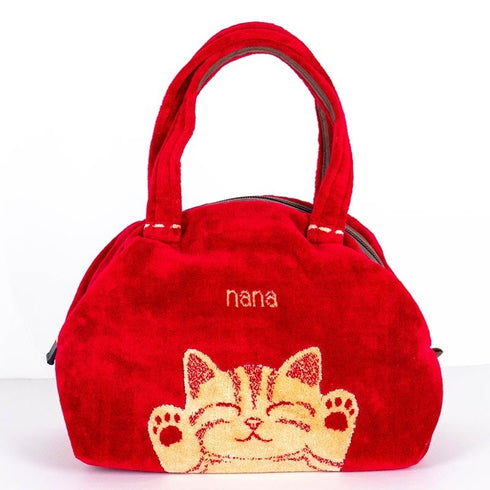 バッグ 横浜ナナ NANA ボストンバッグ バンザイネコ アカベージュ nn-btm62-A