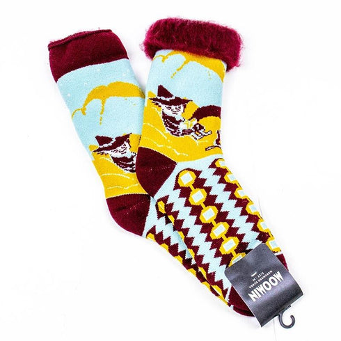 ソックス MOOMIN モコモコソックス ムーミンとスナフキン アクア サイズL 40-42 (26ー28.5cm)MO040LAQ