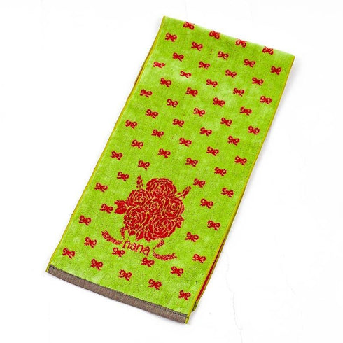 タオル 横浜ナナ 湘南ナナ NANA フェイスタオル ハーフ ブーケ柄 イエローアカ nn-fth31-O