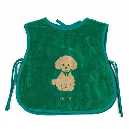 子供エプロン 横浜ナナ NANA 子供前掛け プードル グリーンベージュ nn-kep4e