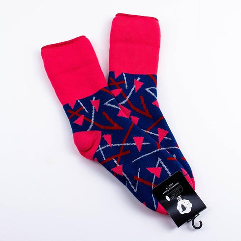 ソックス fromF モコモコソックス ホンカ/アカマツ ブルー サイズM 36-38 (22.5ー25cm)TV103MBL