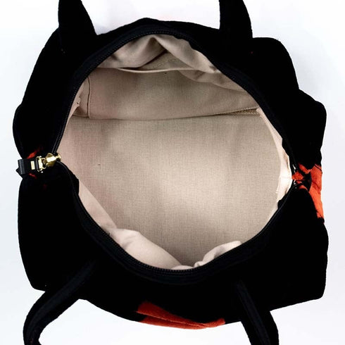 バッグ 横浜ナナ NANA ボストンバッグ中 プードル クロオレンジ