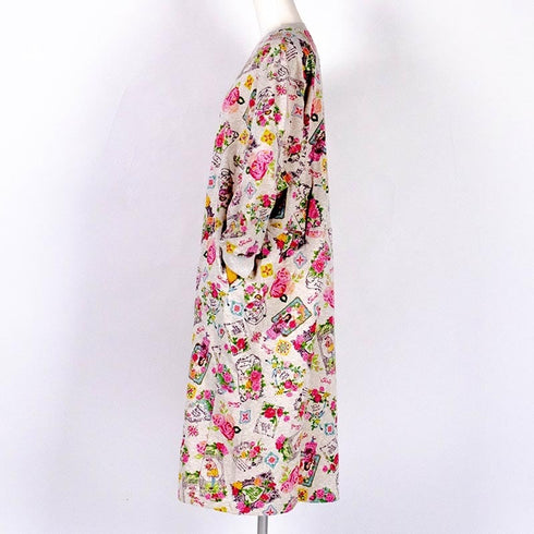 ワンピース TUNIC ミニ裏毛・カードレディ トレーナーワンピース フリーサイズ ベージュ杢 43926-A