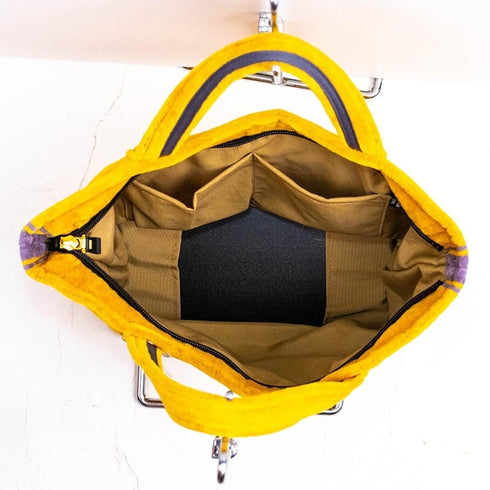 バッグ 横浜ナナ 湘南ナナ NANA トートバッグ小 プードル柄 イエローグレーライン nn-tts11A