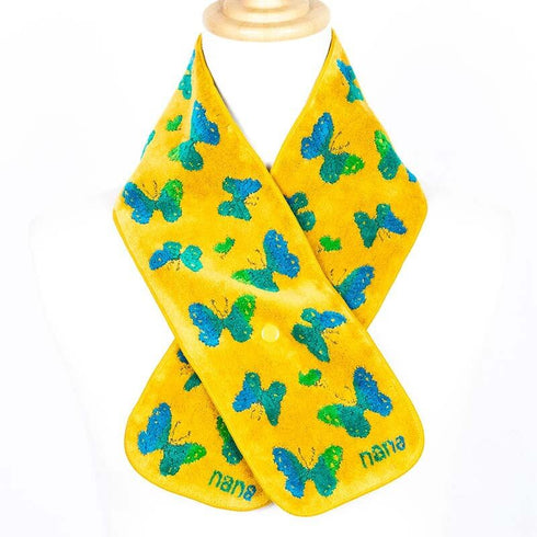 マフラー 横浜ナナ NANA ボタン付きナロータオルマフラー パピヨン イエロー多色 nn-tmf7-B2