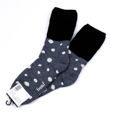 ソックス fromF モコモコソックス ビステ/ドット メルグレー サイズM 36-38 (22.5ー25cm)TV075M-MGY