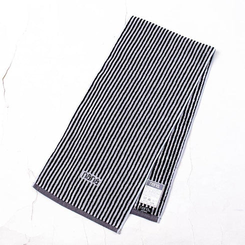 タオル 横浜ナナ 湘南ナナ NANA フェイスタオル ハーフ ストライプ柄 クロシロ nn-fth39-I