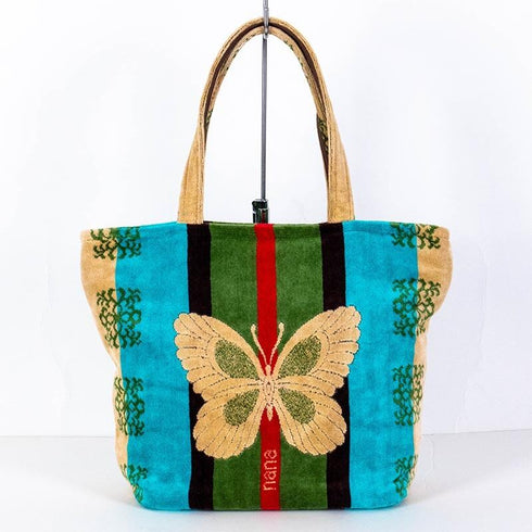 バッグ 横浜ナナ 湘南ナナ NANA トートポケットバッグ B蝶柄 ベージュ nn-ttp1-A