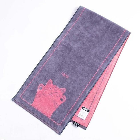 タオル 横浜ナナ 湘南ナナ NANA スポーツタオル バンザイネコ グレーピンク nn-spt138
