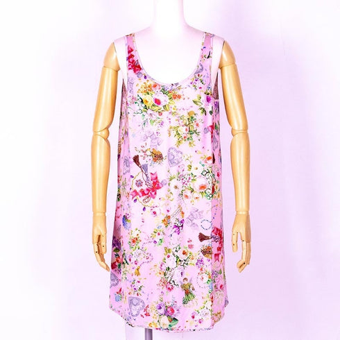 スリップ TUNIC ビスコラピア・リリーフェアリー Aラインスリップ ピンク 1565-B