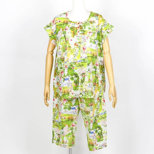 【セール】パジャマ TUNIC 80ローンサッカー・ファームガーデン フレンチフェミニンパジャマ フリーサイズ SSS-33067-A