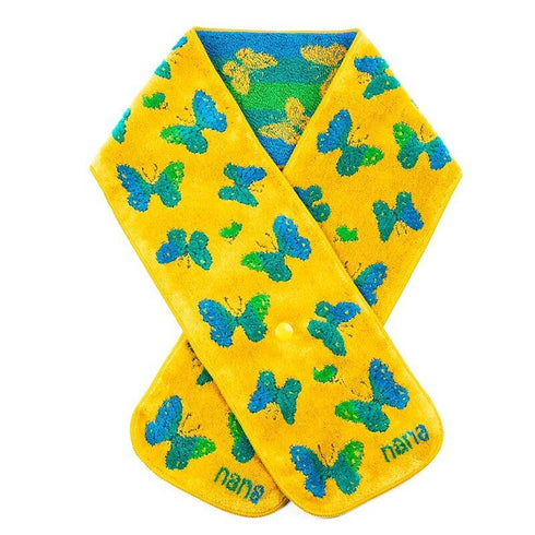 マフラー 横浜ナナ NANA ボタン付きナロータオルマフラー パピヨン イエロー多色 nn-tmf7-B2