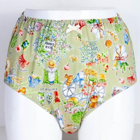 ショーツ TUNIC 80接結・ハーブガーデン オヤスミパンツ グリーン サイズL 1128L-C