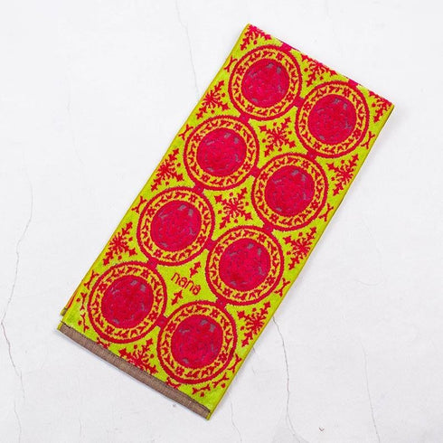 タオル 横浜ナナ 湘南ナナ NANA フェイスタオル ハーフ アクア柄 イエローオレンジ nn-fth38-C