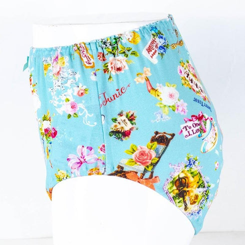 ショーツ 下着 TUNIC 50強撚フライス・ハピネスドリーム オヤスミパンツ ブルー サイズL 1145L-B