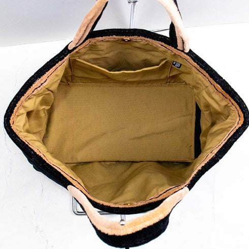 バッグ 横浜ナナ 湘南ナナ NANA 湘南バッグ ベア柄 クロベージュ nn-sn8-B