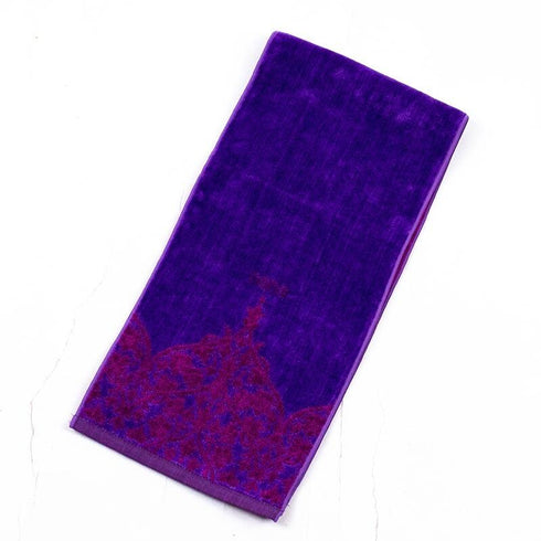 タオル 横浜ナナ NANA フェイスタオル ハーフ インディア柄 パープル濃パープル nn-fth26-N