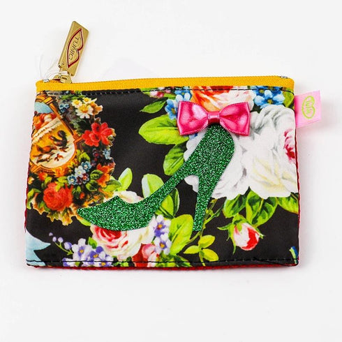 ポーチ TUNIC タフタ転写プリント TUNICヒールメッシュポーチ M クロ 17423-E