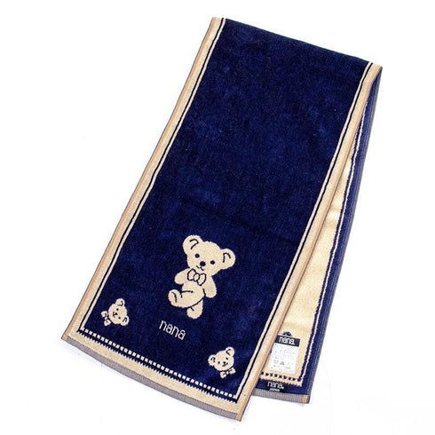 タオル 横浜ナナ 湘南ナナ NANA スポーツタオル ベア柄 紺ベージュ nn-spt208