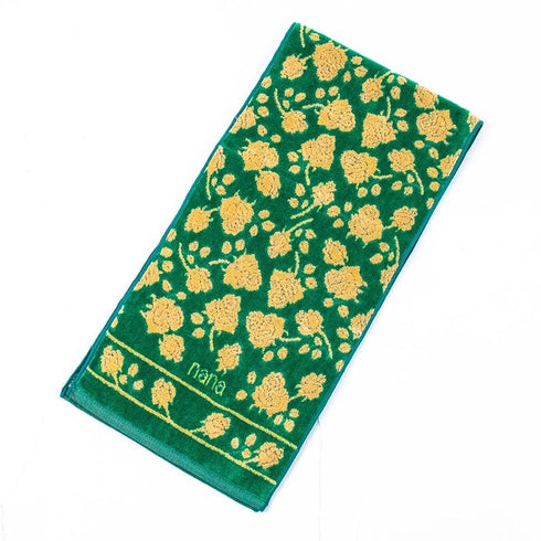 タオル 横浜ナナ 湘南ナナ NANA フェイスタオル ハーフ ローズ2柄 グリーンベージュ nn-fth11-J