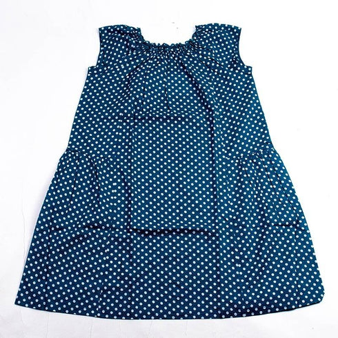 ワンピース TUNIC ワンピースコレクション ミラクルウェーブ水玉 フレンチシャーリングワンピース グリーン フリーサイズ 53810-A