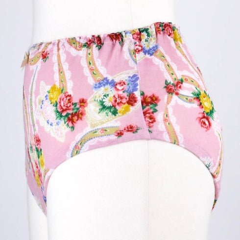 ショーツ TUNIC 60接結・ローズレース オヤスミパンツ ピンク サイズL