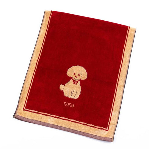 タオル 横浜ナナ NANA フェイスタオル プードル アカベージュ nn-ft16-B