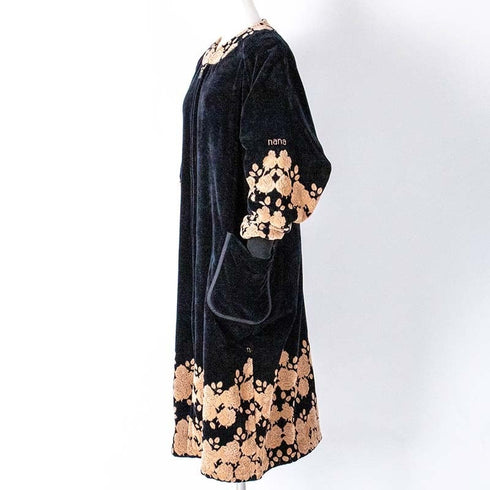 ガウン 横浜ナナ NANA ルームウェア サイズL ローズ クロベージュ nn-gwn3A