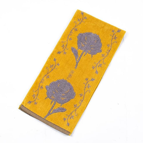 タオル 横浜ナナ 湘南ナナ NANA フェイスタオル ハーフ ビッグローズ イエローグレー nn-fth36-A