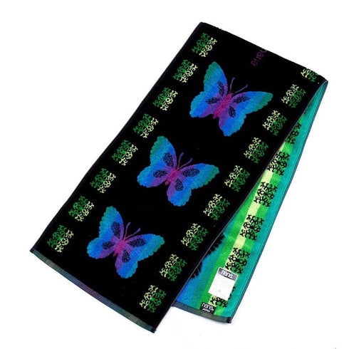 タオル 横浜ナナ NANA スポーツタオル B蝶 クロ多色 nn-spt102