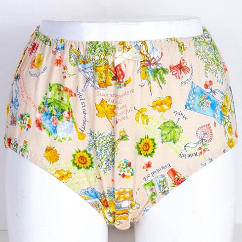 ショーツ TUNIC 80接結・ハーブガーデン オヤスミパンツ ベージュ サイズL 1128L-A