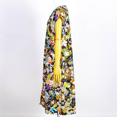 ネグリジェ TUNIC 80双天竺・マリンラブ フレンチネグリジェ クロ フリーサイズ 53254-D