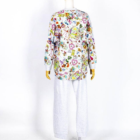 【セール】パジャマ TUNIC 40接結・リースエンジェル トレーナーパジャマ フリーサイズ グレー杢 AWS-23434-C