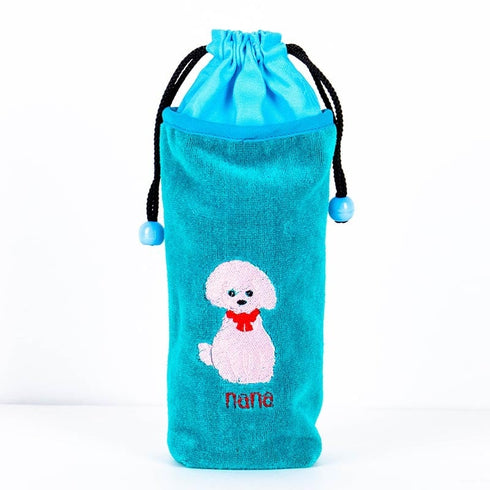 ケース 横浜ナナ NANA ペットボトルケース プードル柄 ブルー nn-npbk2-A