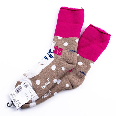 ソックス fromF モコモコソックス ヤーカルフ/しろくま ウォームグレー サイズM 36-38 (22.5ー25cm)TV096MWGY