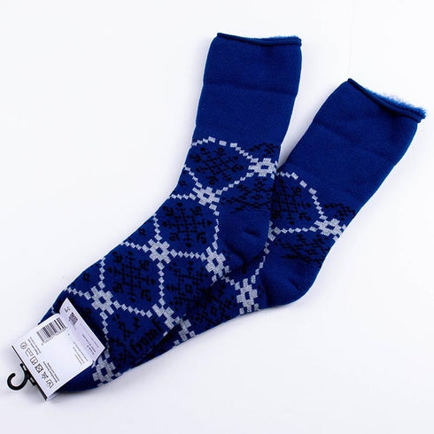 ソックス fromF モコモコソックス ルミクッカ/雪の結晶 ブルー サイズL 40-42 (26ー28.5cm)TV106LBL