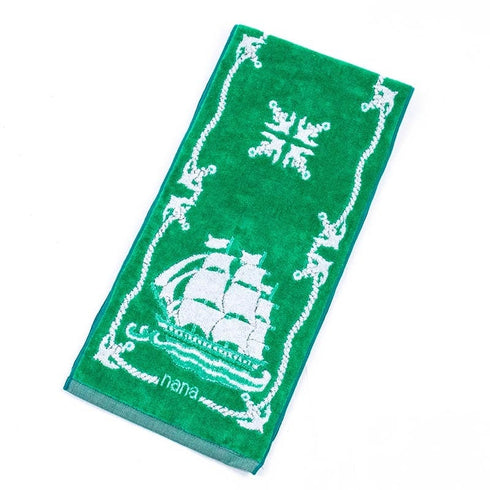 タオル 横浜ナナ 湘南ナナ NANA フェイスタオル ハーフ バイキング ライトグリーンシロ nn-fth29-D