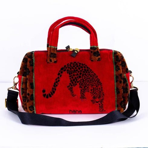 バッグ 横浜ナナ 湘南ナナ NANA 2Wayバック ジャガー柄 アカ nn-2way10-B