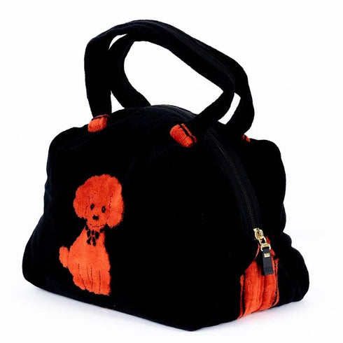 バッグ 横浜ナナ NANA ボストンバッグ中 プードル クロオレンジ
