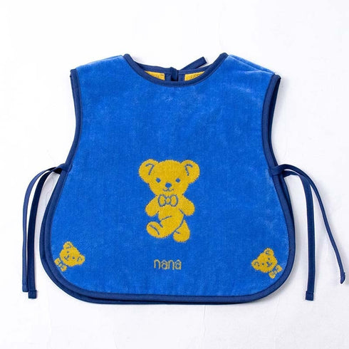 子供エプロン 横浜ナナ NANA 子供前掛け ベア ブルーイエロー nn-kep1H