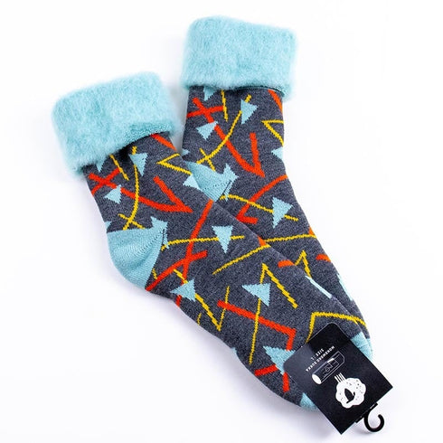 ソックス fromF モコモコソックス ホンカ/アカマツ メルグレー サイズL 40-42 (26ー28.5cm)TV105LMGY